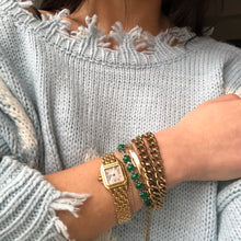 Load image into Gallery viewer, Gold Stainless Steel Cuban Choker Necklace, Wrap Gold Cuban Chain Bracelet, Topaz Jewelry
