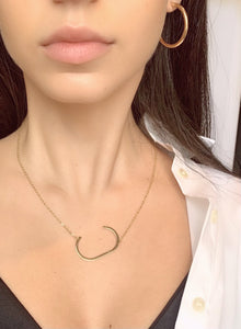 Sideway C Necklace - Topaz Jewelry