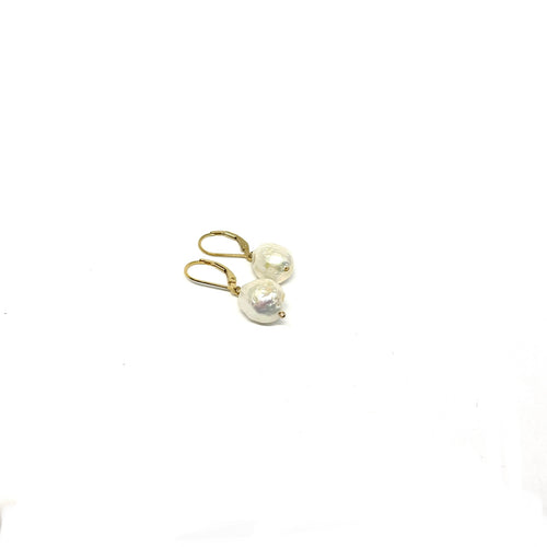 Drop Pearl Earrings,White Freshwater Pearl Earrings,Topaz Jewelry