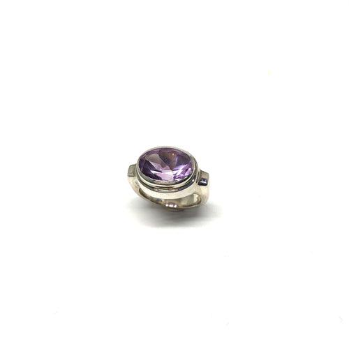 Amethyst Ring,Sterling Silver Amethyst Ring, - Topaz Jewelry