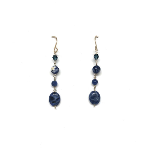 Sterling Silver Lapis Earrings - Topaz Jewelry