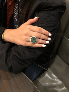 Chrysocolla Ring - Topaz Custom Jewelry