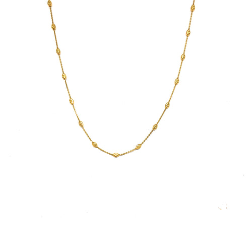 Textured Beads Necklace - Topaz Custom Jewelry