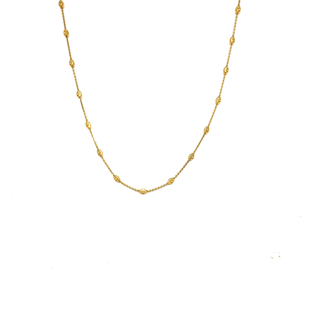 Textured Beads Necklace - Topaz Custom Jewelry