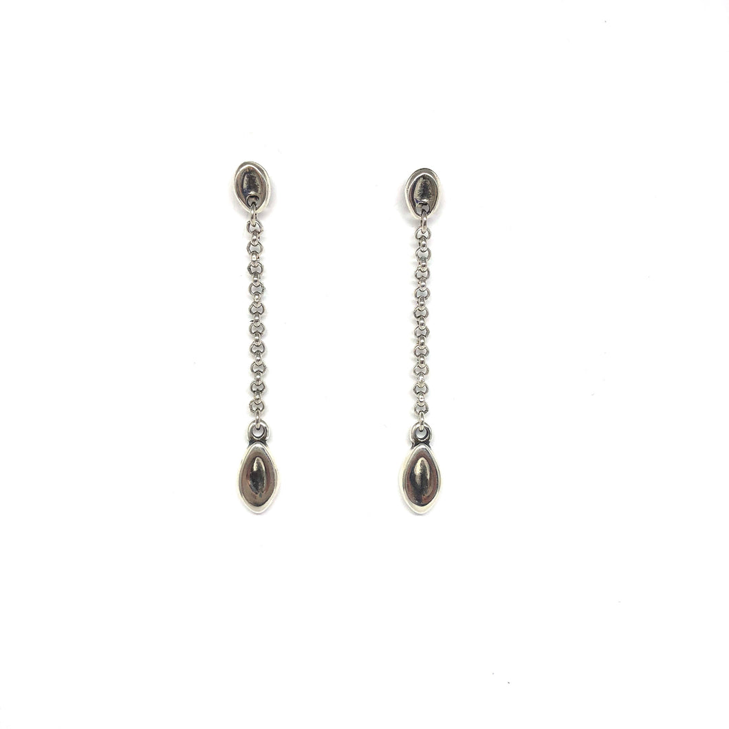 Silver Shoulder Duster Earrings - Topaz Jewelry