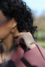 Load image into Gallery viewer, Hammered Gold Plated Cuff,Hammered Rose Gold Thin Cuff  - Topaz Jewelry
