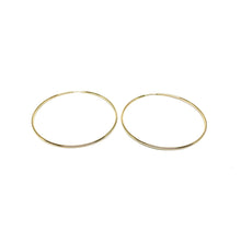 Load image into Gallery viewer, Thin Gold Vermeil Hoop Earrings,50mm Gold Vermeil Thin Hoop Earrings,Topaz Jewelry
