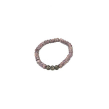 Load image into Gallery viewer, Pink Silverite Stones Stretch Bracelet,Stackable Pink,Silver Stretch Bracelet,Topaz Jewelry
