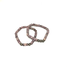Load image into Gallery viewer, Pink Silverite Stones Stretch Bracelet,Stackable Pink,Silver Stretch Bracelet,Topaz Jewelry
