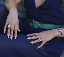 Load image into Gallery viewer, Moonstone Silver Ring,Moonstone Statement Ring,Topaz Jewelry
