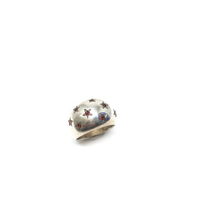 Dome Garnet Star Ring - Topaz Jewelry