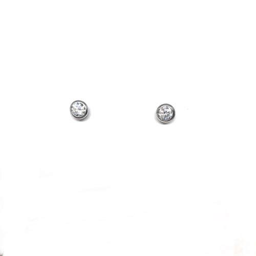 Tiny CZ Post Earrings - Topaz Jewelry