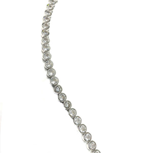 Sterling Silver Tennis Bracelet,Cubic Zirconia Tannis Bracelet,Topaz Jewelry