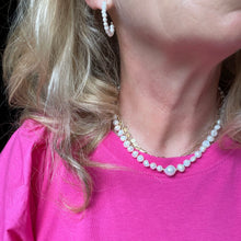 Load image into Gallery viewer, Erika Pearl Hoop Earrings
