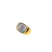 Load image into Gallery viewer, Mother of Pearl Ring, Mother of Pearl Statement Ring, Topaz Jewelry
