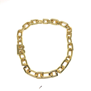 Balanciaga Inspired Necklace,Chunky B Necklace,B Statement Necklace,Topaz Jewelry