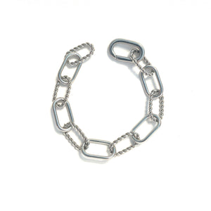 Stainless Steel Silver Link Bracelet,Silver Links Bracelet,Textured Silver Bracelet,Topaz Jewelry