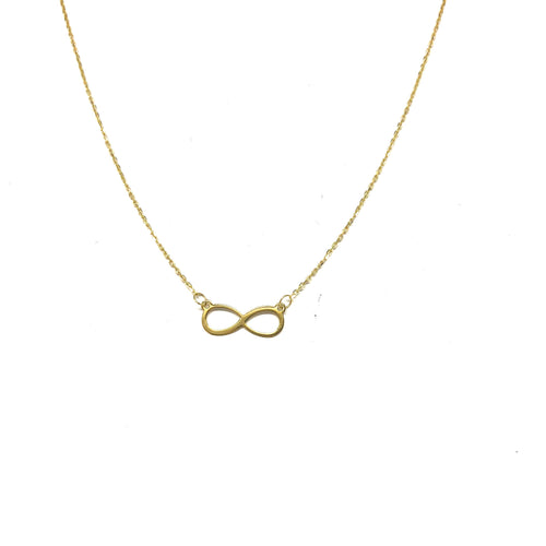 10K Infinity Necklace,Solid Gold Infinity Necklace - Topaz Jewelry