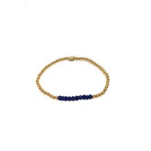 Load image into Gallery viewer, Gold Filled Blue Sapphire Stretch Bracelet,Topaz Jewelry
