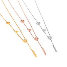 Load image into Gallery viewer, LOVE Y Lariat Necklace - Topaz Jewelry
