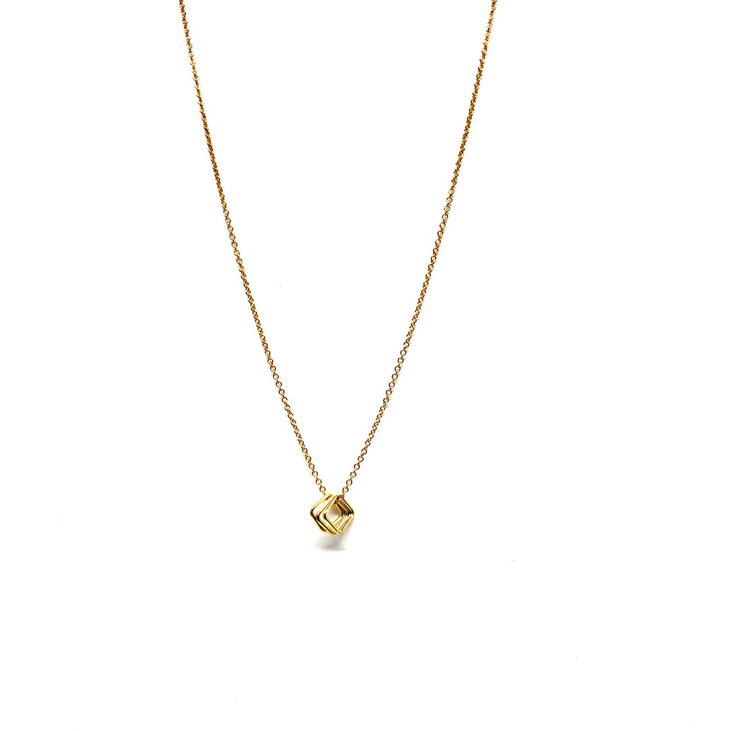 Mini Squares Necklace - Topaz Jewelry