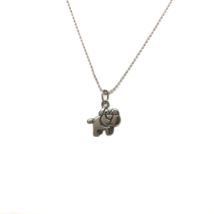 Sterling Silver Dog Pendant ,Sterling Silver Dog Charm Necklace