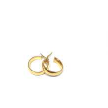 Load image into Gallery viewer, 10K Yellow Gold Hoop Earrings,Thick 10K Gold Hoop Earrings, Topaz Jewelry
