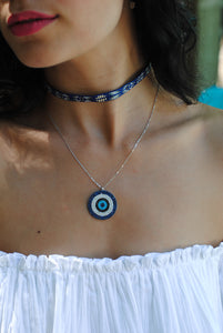  Blue Choker,adjustable Blue Choker - Topaz Jewelry