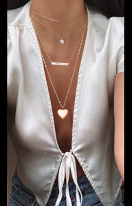 Gold Bar Necklace - Topaz Jewelry
