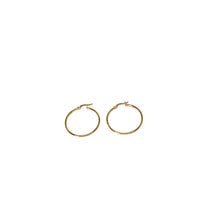 Load image into Gallery viewer, 10K Gold Hoop Earrings,30 MM Thin Hoops,Gold Hoop Earrings,Topaz Jewelry
