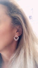 Load image into Gallery viewer, 3D Square Earrings - Topaz Jewelry
