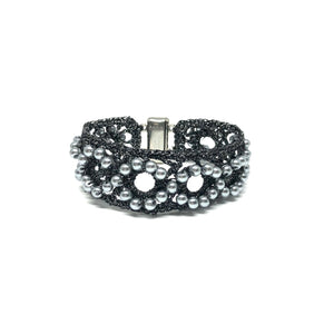 Black Crochet Bracelet - Topaz Custom Jewelry