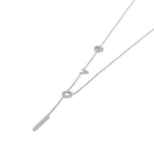 Load image into Gallery viewer, LOVE Y Lariat Necklace - Topaz Jewelry

