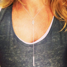 Load image into Gallery viewer, Hamsa Lariat Necklace - Topaz Jewelry

